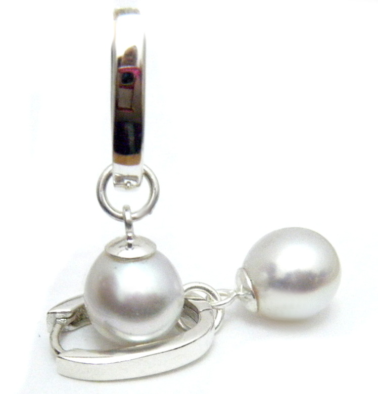 White South Sea Pearl Huggie Earrings
